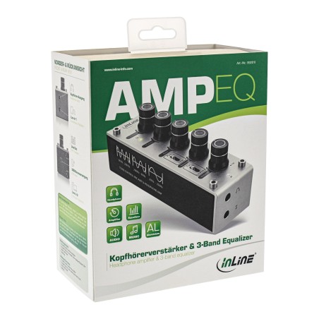 InLine? AmpEQ Hi-Res AUDIO Kopfh?rer-Verst?rker und Equalizer, 3,5mm Klinke, USB