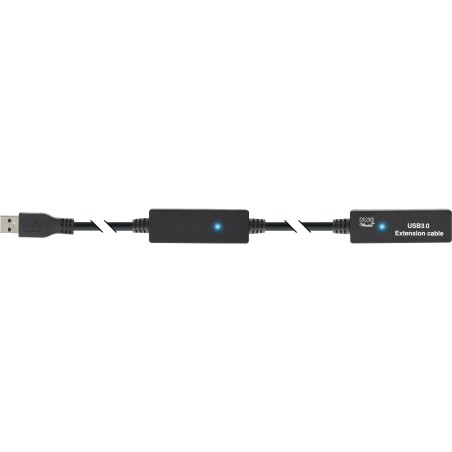 35655 - Rallonge active InLine® USB 3.2 Gen.1, fiche A vers prise A, noire, 10 m