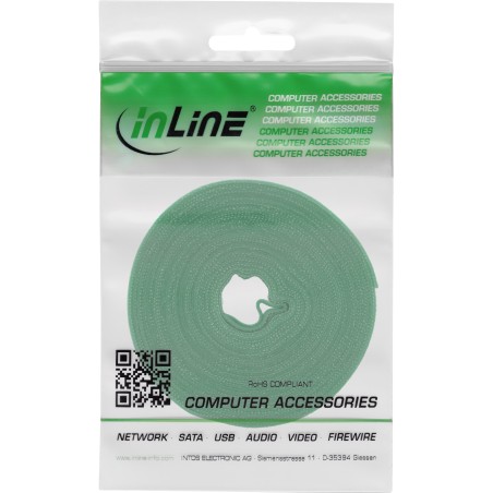 59934C - Colliers de câble InLine®, bande Velcro 16 mm, vert, 10 m