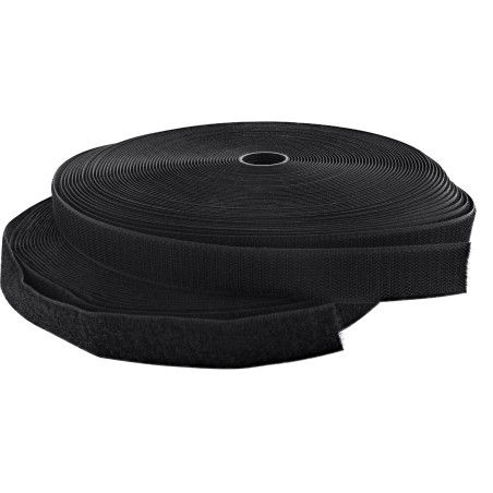 59933S - Colliers de câble InLine®, bande de fixation Velcro 2 pièces, 25 mm, noir, 25 m