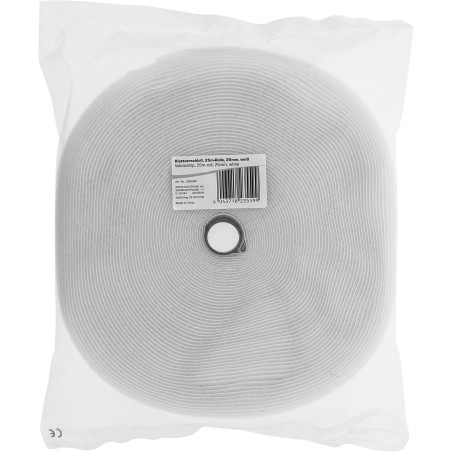 59933W - Colliers de câble InLine®, bande de fixation Velcro 2 pièces, 25 mm, blanc, 25 m