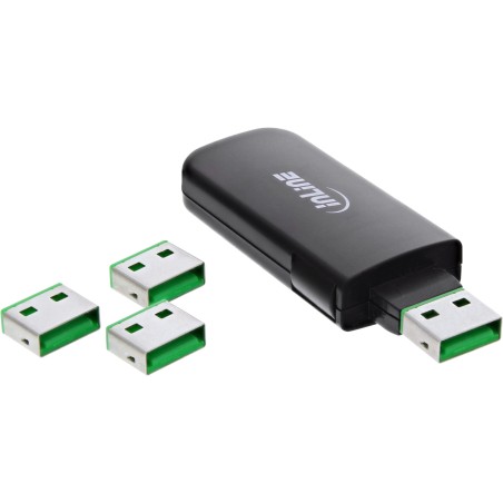 55723 - Bloqueur de port USB InLine®, bloque jusqu'à 4 ports