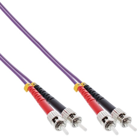 81575P - Câble duplex à fibre optique InLine®, ST/ST, 50/125µm, OM4, 7,5 m