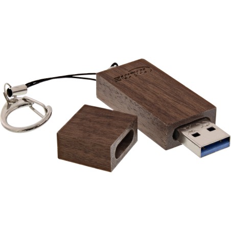 35063W - Clé mémoire USB 3.0 InLine® woodstick, noyer, 32 Go