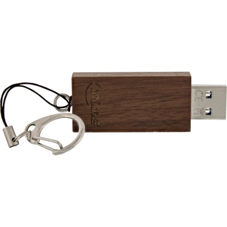 35063W - Clé mémoire USB 3.0 InLine® woodstick, noyer, 32 Go