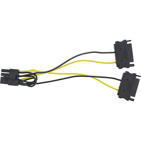 26628D - Adaptateur secteur InLine® interne, 2x SATA vers 8 broches pour cartes graphiques PCIe (PCI-Express)