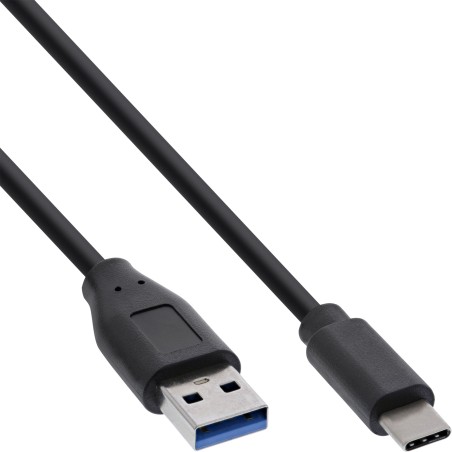 InLine? USB 3.2 Gen.1x2 Kabel, USB-C Stecker an A Stecker, schwarz, 0,5m