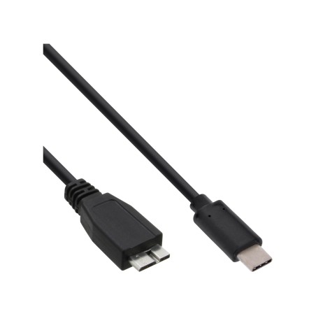 35726 - Câble InLine® USB 3.2 Gen.1x2, fiche USB-C vers fiche Micro-B, noir, 0,5 m