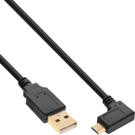 InLine? Micro-USB 2.0 Kabel, USB-A ST/Micro-B ST gew., vergoldete Kontakte, 0,5m