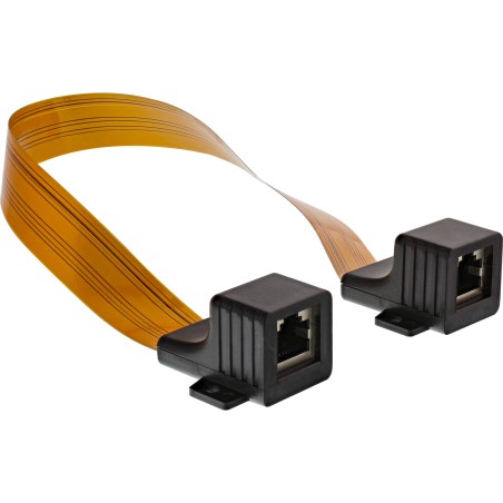 69991I - Passage de fenêtre pour câble patch InLine®, 2x prise RJ45, non blindé, 0,3 m