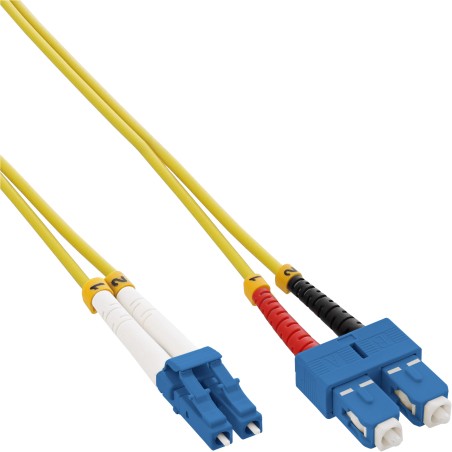 InLine? LWL Duplex Kabel LC/SC 9/125?m, OS2, 1m