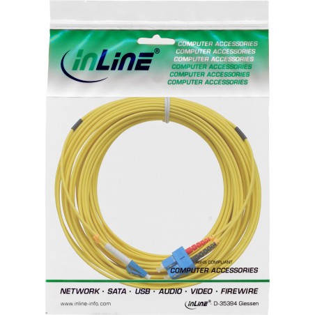 InLine? LWL Duplex Kabel LC/SC 9/125?m, OS2, 1m