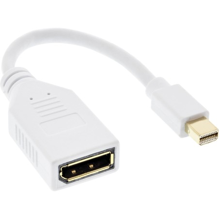 17150W - Câble InLine® Mini DisplayPort ST vers DisplayPort BU, 4K2K, blanc, 0,15 m