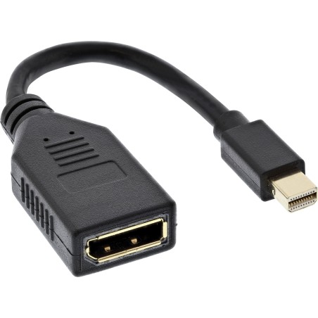 17150S - Câble InLine® Mini DisplayPort ST vers DisplayPort BU, 4K2K, noir, 0,15 m