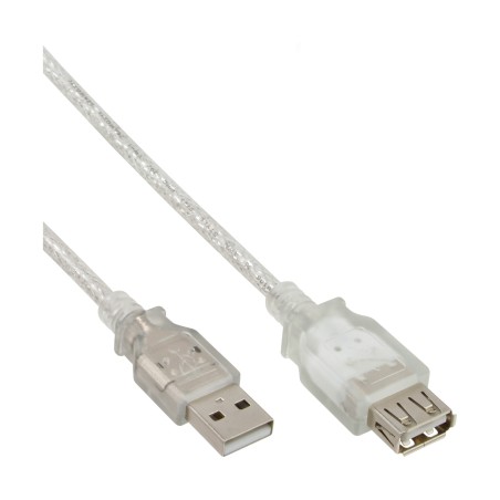 InLine ? Rallonge USB 2.0, mâle/femelle, type A, transparent, 0,5m