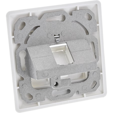 InLine? Rahmenset f?r 1x RJ45 Bu/LSA Einsatz, Keystone SNAP-In, wei? RAL9010