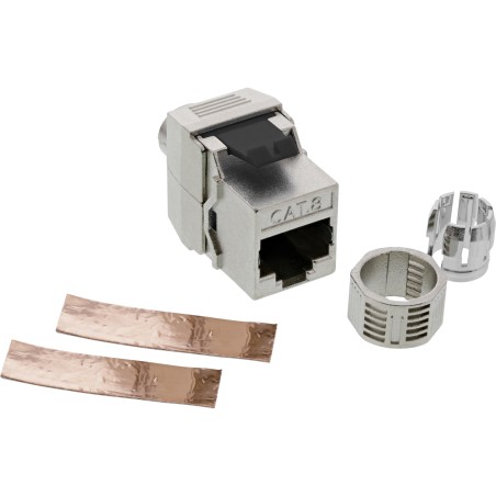 76202G - Prise InLine® Keystone RJ45, SNAP-In, Cat.8.1, bouchon à vis