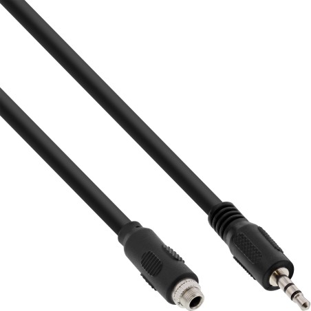 InLine? Audio Adapterkabel, 3,5mm Stereo Stecker/Einbaubuchse mit Gewinde, 0,6m