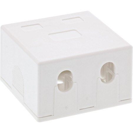 76202B - Boîtier de connexion en saillie InLine® pour 2 prises Keystone RJ45, blanc