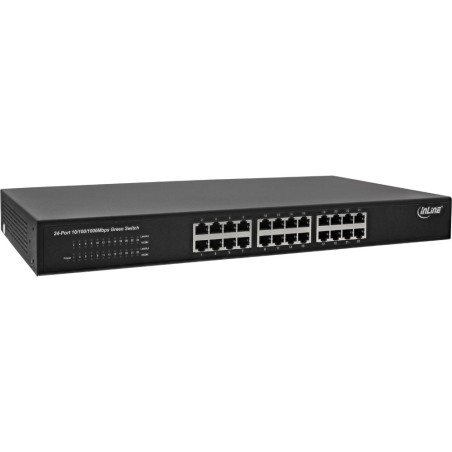 InLine® Gigabit Netzwerk Switch 24-Port, 1GBit/s, 48,26cm (19"), Metall, lüfterlos