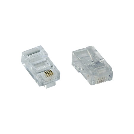 73098L - Fiche modulaire InLine® 8P4C RJ45 à sertir sur câble plat (RNIS) paquet de 100