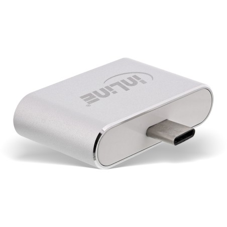 33291I - Hub InLine® Mini USB 2.0, USB C mâle vers 2x USB A femelle, argent