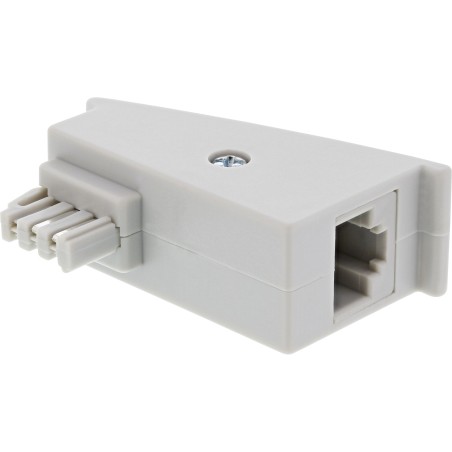 69949 - Adaptateur InLine® TAE-F, fiche TAE-F vers prise RJ45, 8P2C pour Fritzbox, gris