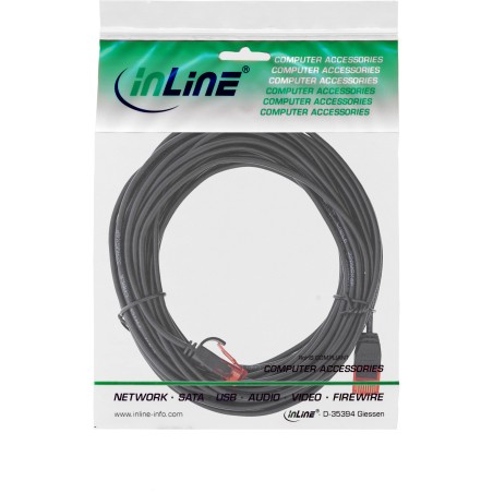 71200S - Câble patch InLine® Slim, U/UTP, Cat.6, noir, 10 m