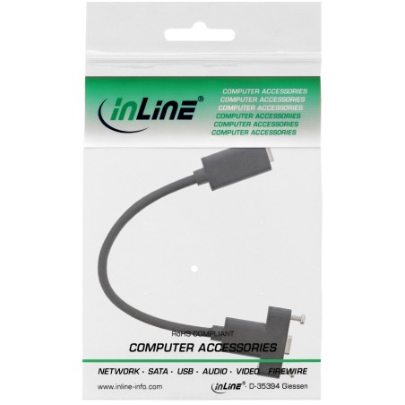 InLine? USB 3.2 Gen.2 Adapterkabel, Buchse C auf Einbaubuchse C, 0,20m