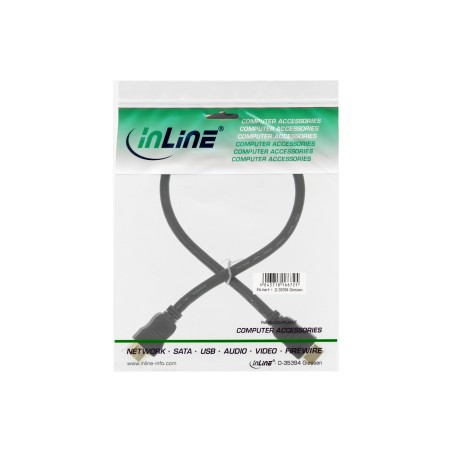 17033P - InLine® Câble HDMI High Speed avec Ethernet, ST / ST, noir / or, 0,3m