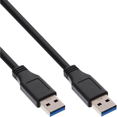 35203 - InLine® Câble USB 3.0, A à A, noir, 0,3m