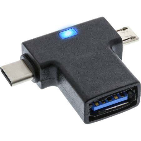 InLine? USB 3.1/2.0 T-Adapter, USB-C Stecker oder Micro-USB an A Buchse