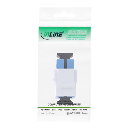 InLine? LWL Keystone Snap-in Kupplung, Simplex SC/SC, singlemode, Keramik-H?lse