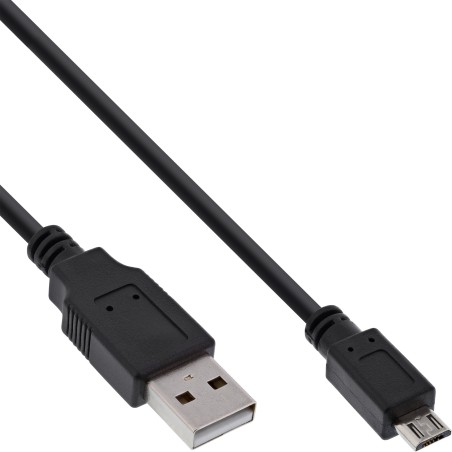 S-31710 - InLine® Basic Câble Micro-USB 2.0, USB-A à Micro-B ST/ST, noir, 1m