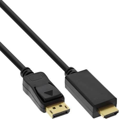 InLine? DisplayPort zu HDMI Konverter Kabel, 4K/60Hz, schwarz, 1,5m