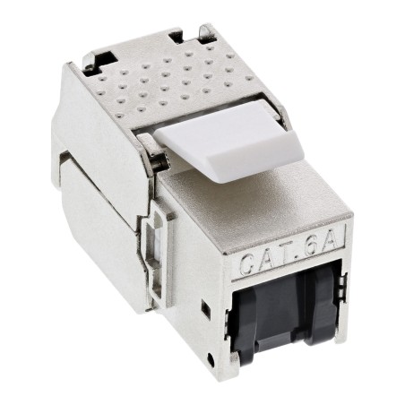 76202C - InLine® Keystone RJ45 prise femelle / LSA insert, SNAP-In, Cat.6a, avec protection antipoussière