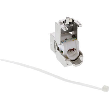 InLine? Keystone RJ45 Buchse, SNAP-In, Cat.6a, mit Staubschutz schwarz