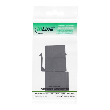 76202J - InLine® USB 2.0 Keystone Snap-In Insert, USB-A BU/BU, anguleux, noir