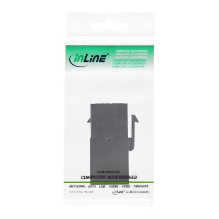 InLine? USB 3.1 Keystone Snap-In Einsatz, USB-A Buchse / Buchse, schwarz