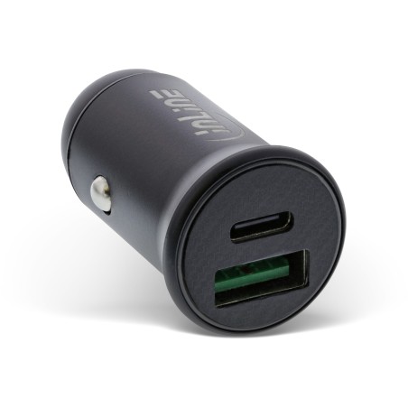 InLine? USB KFZ Stromadapter PD, 12/24V USB-A  USB-C, max. 60W, schwarz