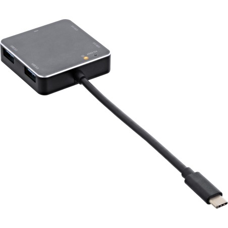 35392A - InLine® Hub USB 3.1, USB-C vers 4 ports USB-A avec DP jusqu'à 60W