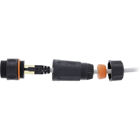 69990V - InLine® raccord de câble patch Cat.6A, étanche IP68, 2x RJ45 femelle, blindé