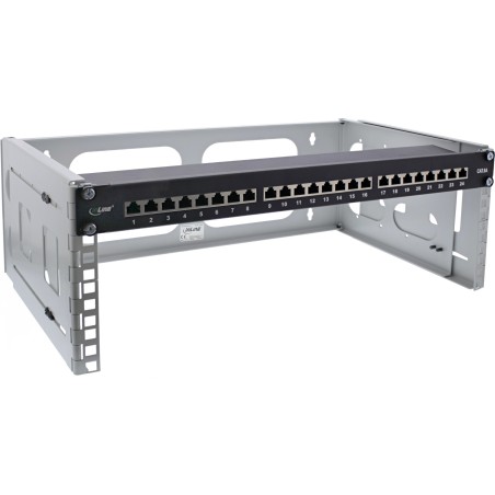 InLine? 19 Rack zur Wandmontage, 4HE, 24-40cm Tiefe, grau