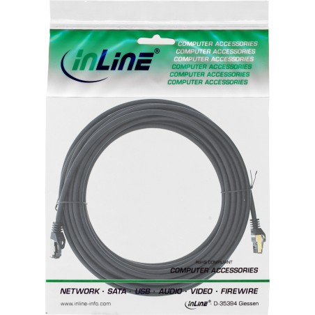 InLine? Patchkabel, S/FTP (PiMf), Cat.8.1, 2000MHz, halogenfrei, schwarz, 7,5m