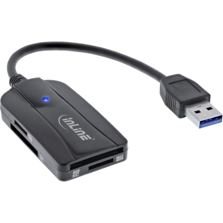 InLine? Card Reader USB 3.1 USB-A , f?r SD/SDHC/SDXC, microSD, UHS-II kompatibel