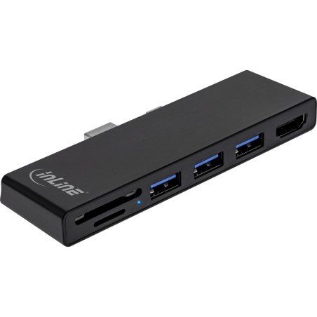 35393 - InLine® MultiHub, Surface Pro 4/5/6, 3x USB-A 3.2 prise femelle, HDMI 4K, Cardreader