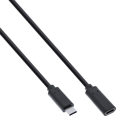 35771 - InLine® Câble USB 3.2 Gen.2x2, USB-C Rallonge ST/BU, noir, 1m