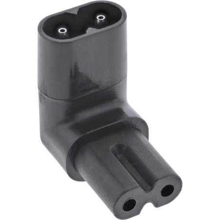 16723H - InLine® Adaptateur de réseau IEC 60320 C8 / C7, haut/bas coudé 2 broches