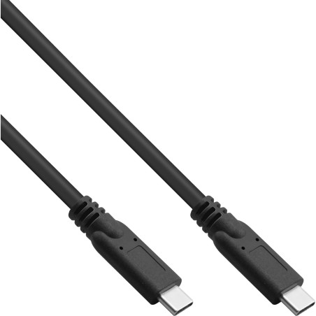 InLine? USB 3.2 Gen.1x2 Kabel, USB-C Stecker/Stecker, schwarz, 5m