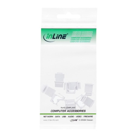 76205C - InLine® Keystone SNAP-In Couvercle cache trou pour module slot, blanc pack de 10